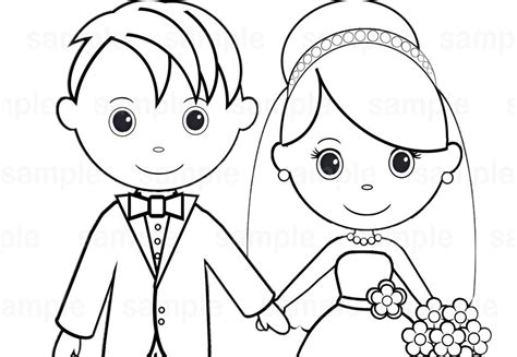 Bride And Groom Cartoon Coloring Pages Coloring Pages