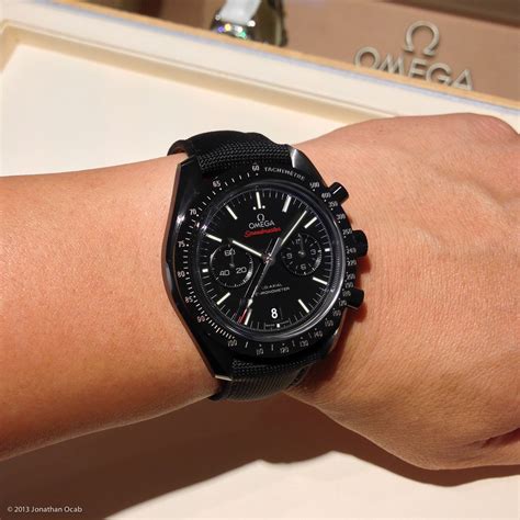 omega speedmaster dark side   moon ocabjnet