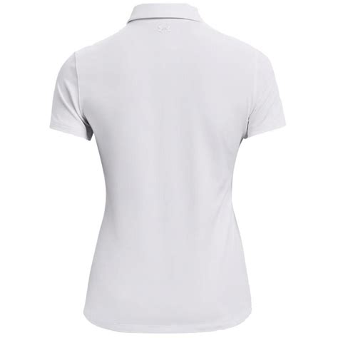 Under Armour Womens Zinger Short Sleeve Polo Shirt White Click Golf