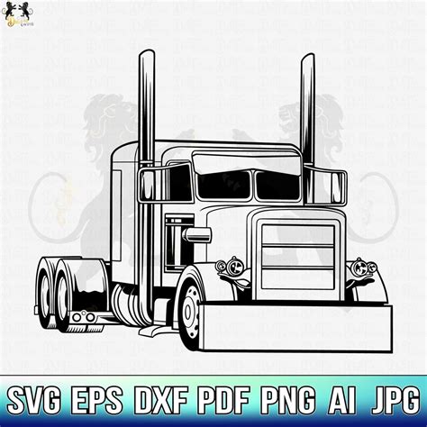 Semi Truck Svg Semi Truck Clipart Semi Truck Cricut Semi Truck