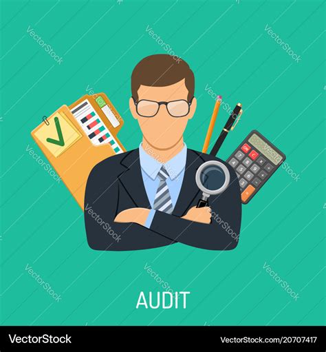 Auditor And Accounting Concept Royalty Free Vector Image