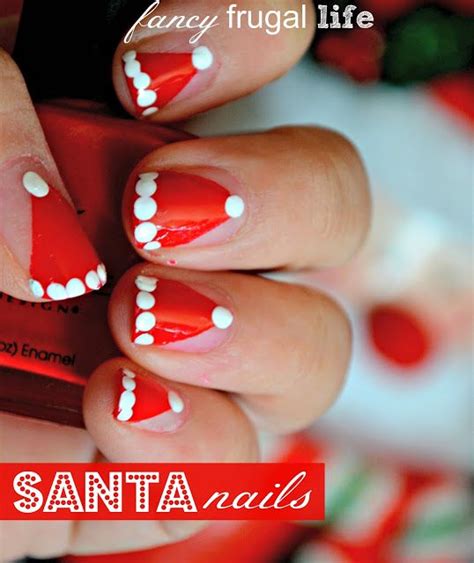 Diy Santa Hat Nail Art Festive Christmas Nails