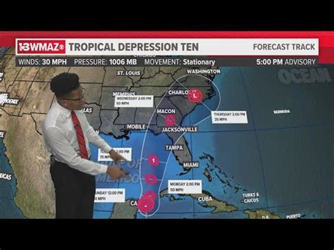 Saturday 8 26 5 PM Tropical Depression Ten Has Formed Expected To