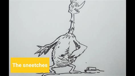 How To Draw The Sneetches From Drseuss Easy Drawing Sketch Youtube