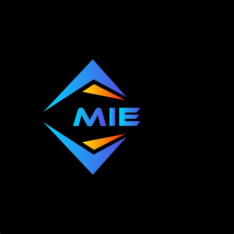 MIE abstract technology logo design on Black background. MIE creative ...