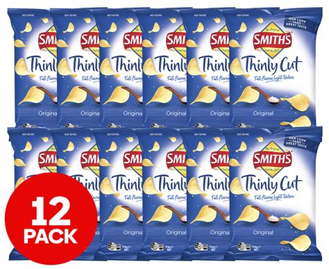 12 X Smiths Thinly Cut Potato Chips Original 175g Catch Co Nz