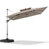 Lausaint Home Ft Aluminum Cantilever Patio Umbrella With Base And