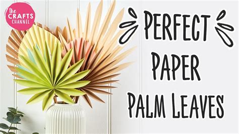 Paper Palm Leaves Simple Diy Craft Tutorial Youtube