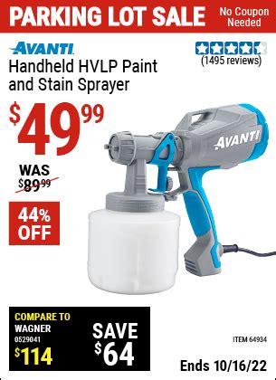 AVANTI Handheld HVLP Paint & Stain Sprayer for $49.99 – Harbor Freight ...