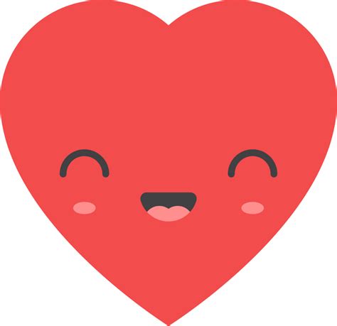 Cartoon heart shape emoji 22095689 PNG