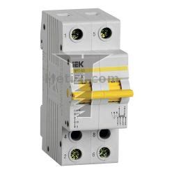 рубильник реверсивный IEK ВРТ-63 2Р 63A арт. MPR10-2-063 РУБИЛ.РЕВЕРС ...
