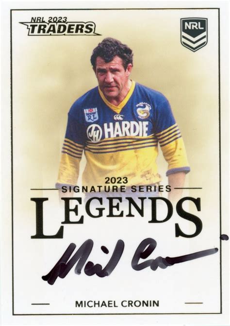 Nrl Traders Legends Signature L Michael Cronin Parramatta Eels