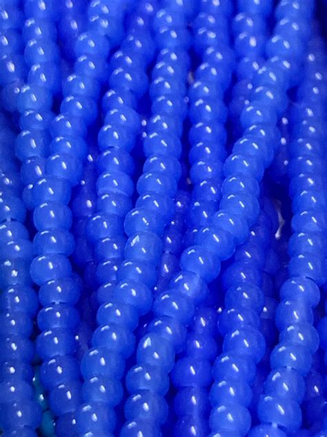 Czech Seed Beads Size 11 0 Opaque Blue Etsy