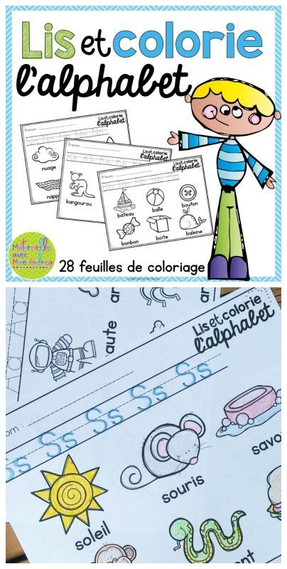 French Alphabet Read And Colour Lis Et Colorie L Alphabet En Fran Ais