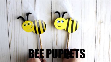 diy bee puppet craft  kids youtube