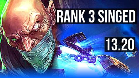 Singed Vs Xerath Mid Rank 3 Singed 9220 11m Mastery Godlike