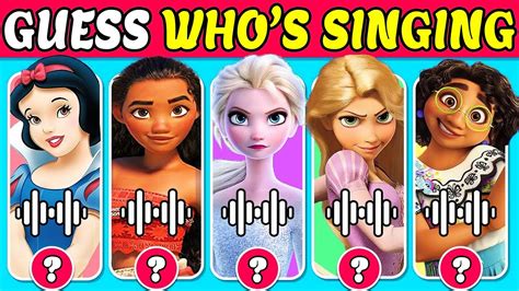 Guess Who S Singing Disney Song Quiz Challenge Elsa Asha Moana