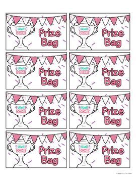 Prize Box & Prize Bag Labels by Field Trip Texas | TPT