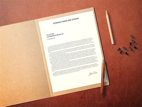 Free Psd Letterhead Mockup Sale Telepack Co Jp