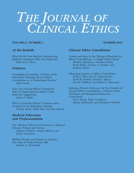 The Medical Ethics Curriculum In Medical Schools Present And Future