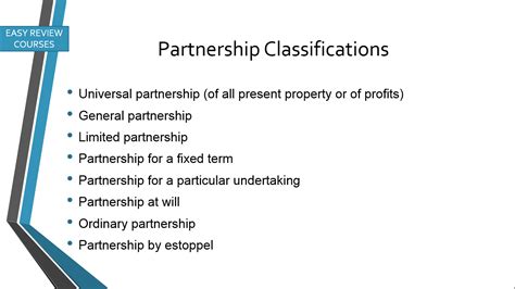 Partnership Classifications Erc Tutorials