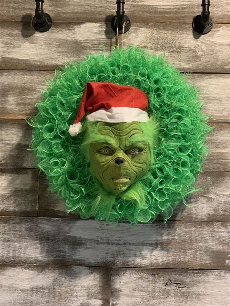 Diy Grinch Wreath Mesh Wreath Christmas Wreath Grinch Wreath Mesh