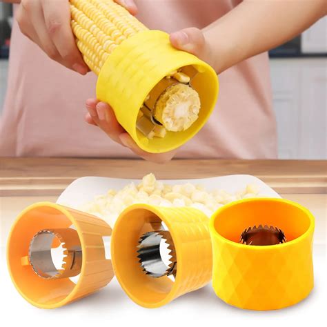 Kitchen Gadget Fast Corn Cob Separator Portable Corn Peeler Fruit