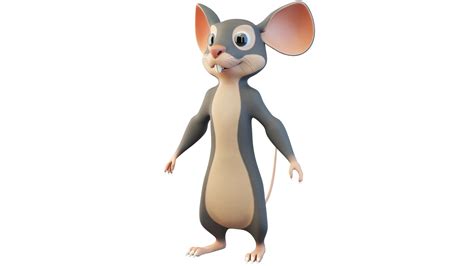 Cartoon Mouse Character - FlippedNormals