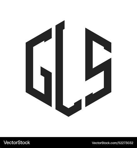 Gls logo design initial letter monogram Royalty Free Vector