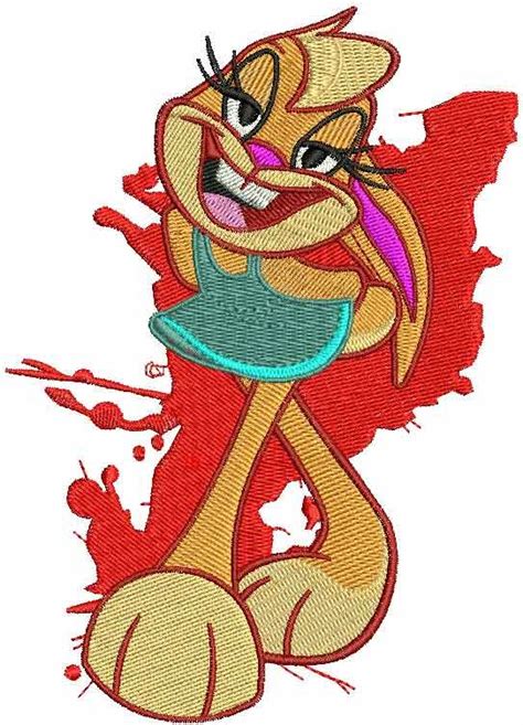 Lola Bunny Sings Embroidery Design Cartoon Embroidery Machine