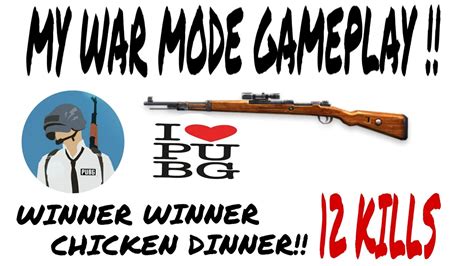 My Pubg Mobile War Mode Gameplay Winner Chicken Dinner Youtube