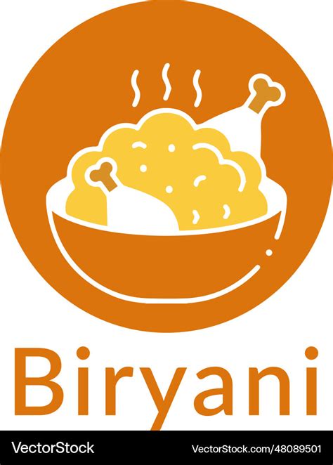 Biryani Logo Royalty Free Vector Image Vectorstock