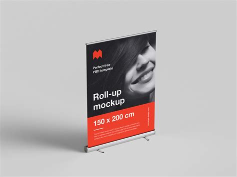 Free Banner Roll Up Mockup PSD Mockuptree