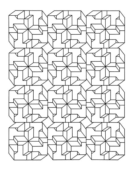 Op Art Jean Larcher 8 Optical Illusions Op Art Coloring Pages For