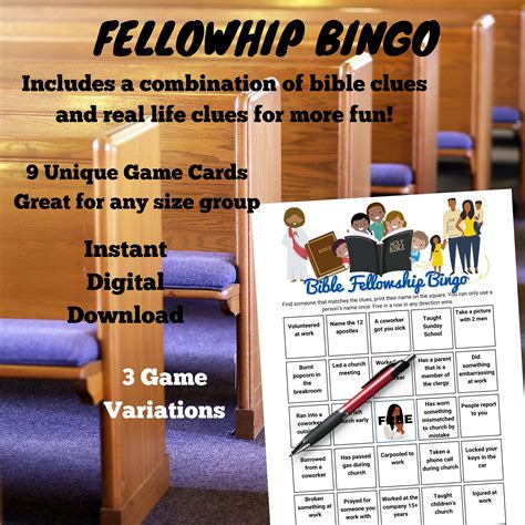 Fellowship Printable Bingo Game Have Fun Getting To Know Each Other