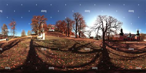 360° view of Banská Štiavnica, Calvary - Alamy