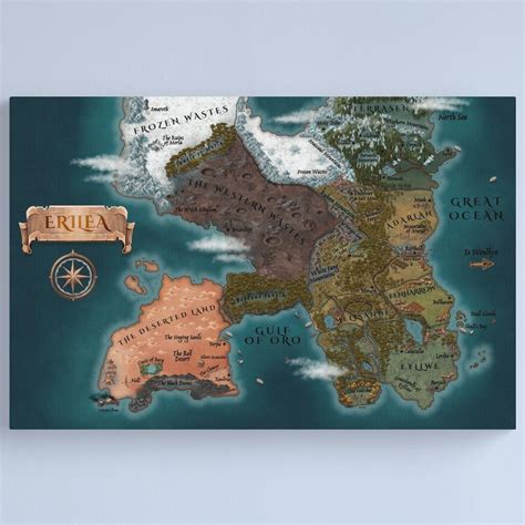 Map of the Known World - Throne of Glass Series