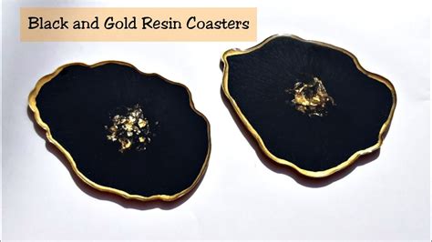 How To Make Black And Gold Resin Coasters YouTube