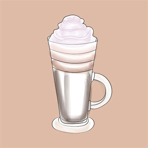 Premium Vector Coffee Cup With Whipped Cream