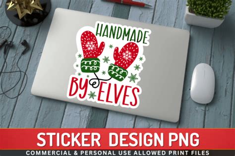 Handmade By Elves Sticker Graphic By Regulrcrative Creative Fabrica