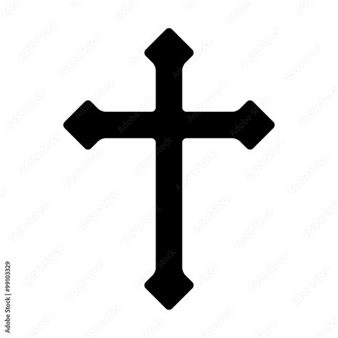 Decorative Christian cross - symbol of Christianity flat icon for apps and websites Stock Vector ...