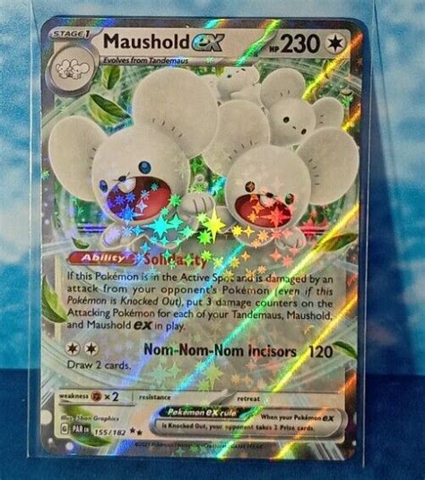 Maushold Ex Holo Double Rare Paradox Rift Pok Mon Tcg Nm