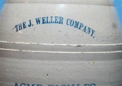 The J Weller Company Acme Pickles Stoneware Advertising Barrel Crock