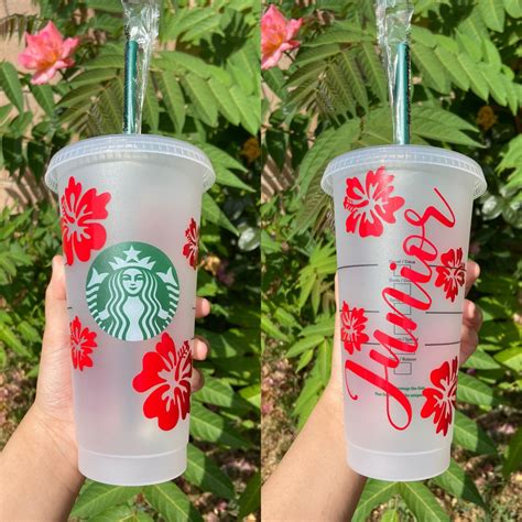 Hibiscus Flower Starbucks Cup Starbucks Cups Custom Cups Custom