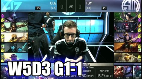 CLG Vs TSM Game 1 S6 NA LCS Summer 2016 Week 5 Day 3 Team Solomid