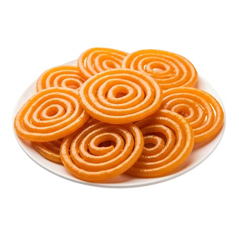 traditional indian sweet imarti dessert  white plate transparent