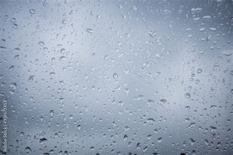 Background of raindrops on glass.Texture concepts. Stock Photo | Adobe Stock