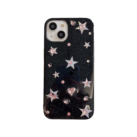 Starry Glitter Black Iphone 13 Protective Case on Luulla