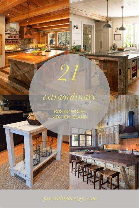 21 Extraordinary Rustic Wood Kitchen island - Home, Family, Style and ...