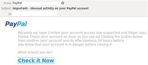 Paypal Phishing Examples